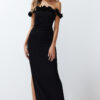 Trendyol Black Body-fitting Knitted Long Elegant Evening Dress