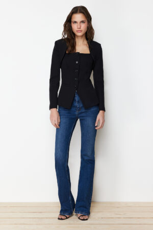 Trendyol Black Bolero Detail Woven Blazer Jacket