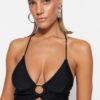 Trendyol Black Bralet Bikini felső kiegészítőkkel