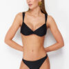 Trendyol Black Bralette Knotted Bikini Top