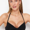 Trendyol Black Bralette Push Up Bikini Top