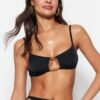 Trendyol Black Bralette gyöngyös kiegészítő bikini felső