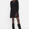 Trendyol Black Button Detailed Woven Dress