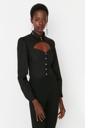 Trendyol Black Collar Detailed Shirt