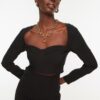Trendyol Black Collar Detailed Woven Blouse