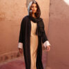 Trendyol Black Color Block Aerobin Abaya/Abaya & Dress 2-Piece Woven Suit
