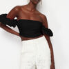Trendyol Black Crop Woven Bustier