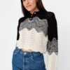 Trendyol Black Crop kötöttáru pulóver