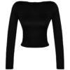 Trendyol Black Cut Out Detail Slim Flexible Knitted Blouse