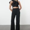 Trendyol Black Diver/Scuba Fabric Knitted Sports Sweatpants