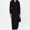 Trendyol Black Double Breasted Collar Button Detailed Woven Dress