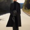 Trendyol Black Double Breasted Regular Woolen Midi Coat