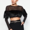 Trendyol Black Feather Detailed Blouse