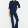 Trendyol Black Gradient Patterned Knitwear Bottom-Top Set