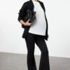 Trendyol Black High Waist Adjustable Tummy Panel Maternity & Plus Size Leggings