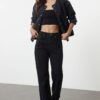 Trendyol Black High Waist Wide Leg Jeans