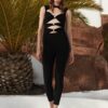 Trendyol Black Knitted Overalls With Window/Cut Out Detailed