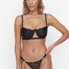 Trendyol Black Lace Underwire fedett fehérnemű szett
