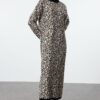 Trendyol Black Leopard Patterned Knitwear Dress