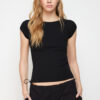 Trendyol Black Moon Sleeve Fitted Stretch Knitted Blouse