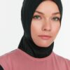 Trendyol Black Neck Collar Swimwear Bonnet