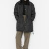 Trendyol Black Oversize Collar plüss részletesen kipattintható zárókabát