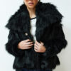 Trendyol Black Oversize Pattern Für Coat