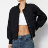 Trendyol Black Oversize vízálló bombázó kabát kabát