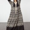 Trendyol Black Patterned Viscose Woven Dress