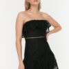 Trendyol Black Petit csipke ruha