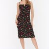 Trendyol Black Petite Strappy Collar részletesen szőtt ruha