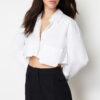 Trendyol Black Pocket Flap Rib Detailed Woven Shorts