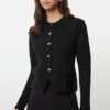 Trendyol Black Premium Yarn/Special Yarn Basic Knitwear Cardigan