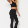 Trendyol Black Pull-On Flared Leg Yoga Sport leggings