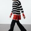 Trendyol Black Red Striped Knitted Sweater