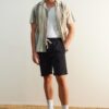 Trendyol Black Regular Fit Linen Look Shorts