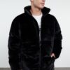 Trendyol Black Regular Fit Plush Fabric Lined Padded Winter Puffer Jacket