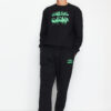Trendyol Black Regular Fit Printed Knitted Pajamas Set