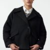Trendyol Black Regular Short Woolen Jacket Coat