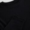 Trendyol Black Regular/Normal Cut Long Sleeve Basic Textured 100% Cotton T-Shirt