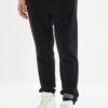 Trendyol Black Regular/Normal Cut Rubber Leg Fleece/Warm Sweatpants