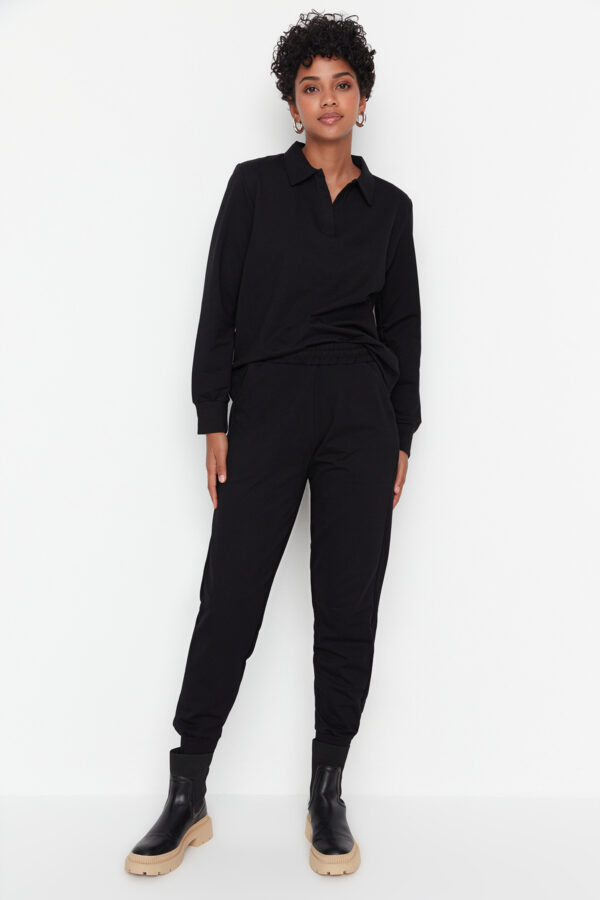 Trendyol Black Regular/Regular Fit Polo Collar