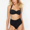 Trendyol Black Restorer High Waist Regular Bikini Six
