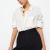 Trendyol Black Rib Detail szőtt rövidnadrág
