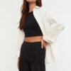 Trendyol Black Ruffle Detailed Knitted Leggings