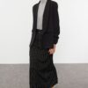 Trendyol Black Shawl Collar Lined Regular Pattern Woven Blazer Jacket