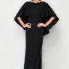 Trendyol Black Sleeve Detailed Woven Evening Dress