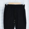 Trendyol Black Slim/Tight Fit Textured Waffle Elastic Waist Drawstring Shorts