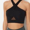 Trendyol Black Supported/Shaping Tulle Detailed Knitted Sports Bra