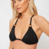 Trendyol Black Triangle Accessorized Bikini Top